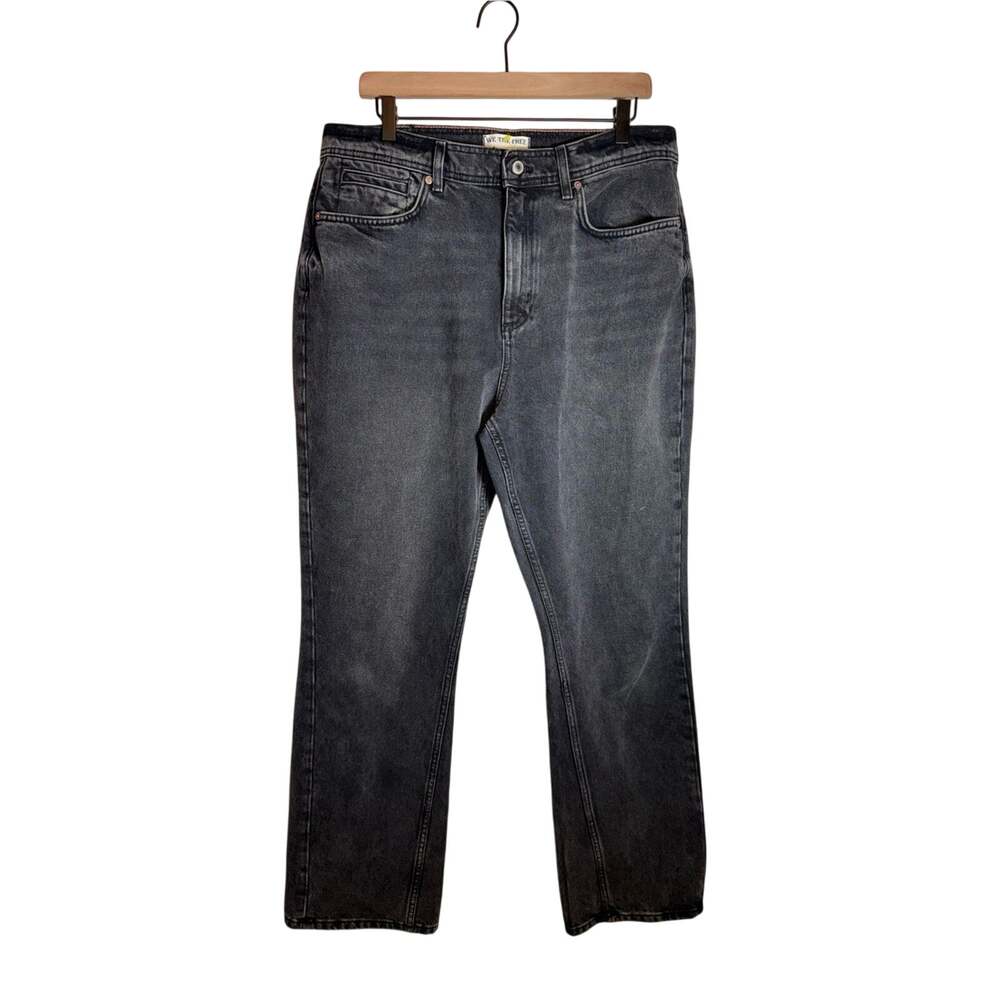 FREE PEOPLE WE THE FREE Xena Slim Straight Jeans in Washed Black 32